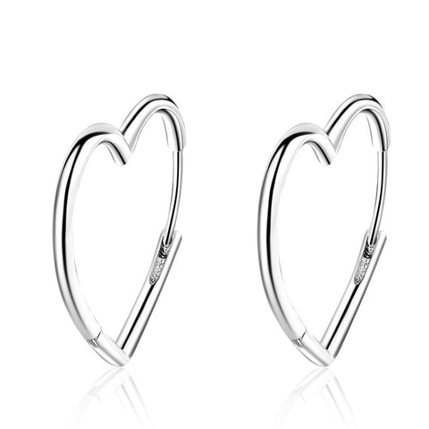 925 Sterling Silver Heart Stud Earrings