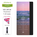 Natural Rubber Yoga Mat With Position